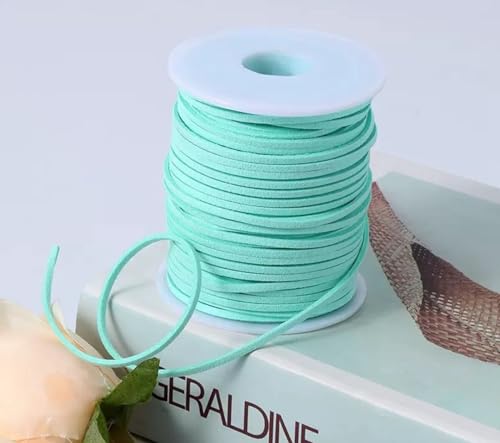 CHUYIX Lederschnur Wildlederband 50 Yards *3 mm Lederband Faux Wildleder Schnur Wildleder Schnur Veloursleder Band Lederschnüre Faux Wildlederba für DIY Armband Halskette Schmuck Handwerk Schnur von CHUYIX