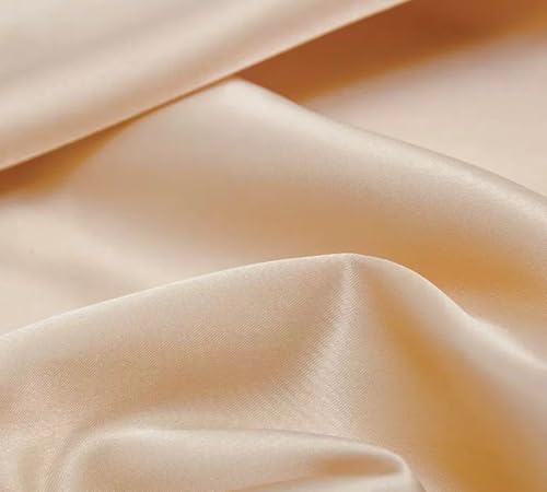 CHUYIX Seidiger Satin Stoff 2m Seiden-Dupionseide-Stoff am laufenden Gaze Stoff Hochzeit Dekoration Hochzeit Dekoration Für Abendmode Blusen Und Kleidern Brautmode Seidiger Satin Stoff von CHUYIX