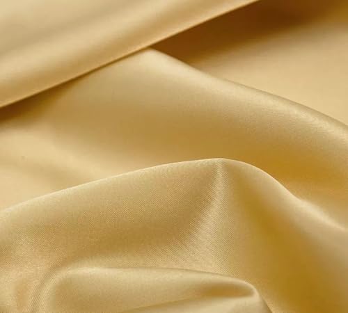 CHUYIX Seidiger Satin Stoff 2m Seiden-Dupionseide-Stoff am laufenden Gaze Stoff Hochzeit Dekoration Hochzeit Dekoration Für Abendmode Blusen Und Kleidern Brautmode Seidiger Satin Stoff von CHUYIX