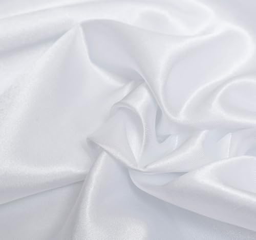 CHUYIX Seidiger Satin Stoff 2m Seiden-Dupionseide-Stoff am laufenden Gaze Stoff Hochzeit Dekoration Hochzeit Dekoration Für Abendmode Blusen Und Kleidern Brautmode Seidiger Satin Stoff von CHUYIX