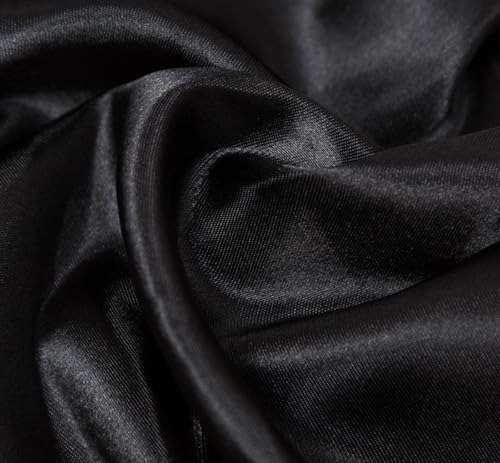 CHUYIX Seidiger Satin Stoff 2m Seiden-Dupionseide-Stoff am laufenden Gaze Stoff Hochzeit Dekoration Hochzeit Dekoration Für Abendmode Blusen Und Kleidern Brautmode Seidiger Satin Stoff von CHUYIX