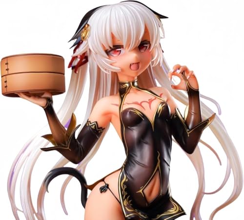 CHiHuol Figur Perverse Figur Cheongsam Bun Girl Actionfigur Home Decoration Collection Figur Anime Figur Mädchen Sammlung Puppe mit abnehmbarer Kleidung 20 cm (weiche Version) (mit Sockel) von CHiHuol