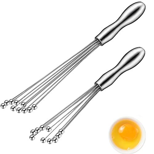 2 Stücke Schneebesen Edelstahl -Kugeln Küche Schneebesen Set Manual Mixer Zwei Größen Schneebesen Dishwasher-Safe, zum Schlagen von Eiern, Marmelade, Butter und Mehl (25cm/30cm) von CHmiss