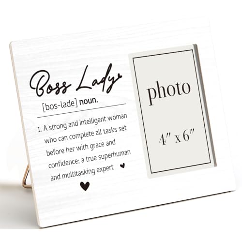 CIANMGD Boss Lady Definition Bilderrahmen, Boss Geschenke für Frauen, Boss Lady Geschenke für Frauen, Boss Lady Geschenke, Holz Fotorahmen, 10,2 x 15,2 cm Foto von CIANMGD