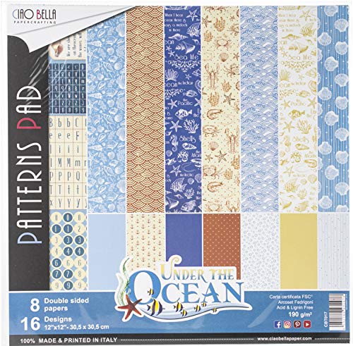 CIAO BELLA PAPER PAPR PCK 30,5 cm 8/PKG, Under The Ocean, 8 Designs/1, Einheitsgröße von CIAO BELLA PAPER