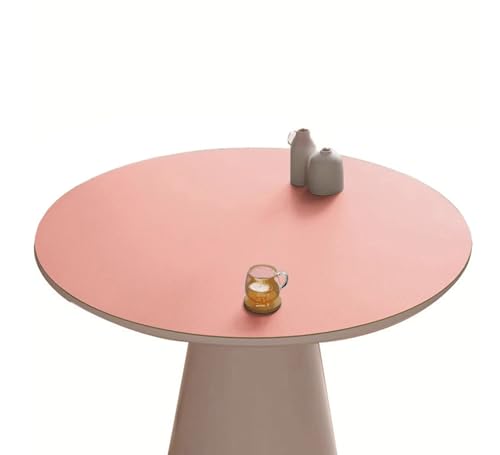 CIEEIN CIEHT PU Tischdecke Tischfoli Tischmatte Schreibtisch Tischfolie Rund Schutzfolie Tischfoli Tischschutz Wasserdicht Pink Rund 70cm von CIEEIN CIEHT