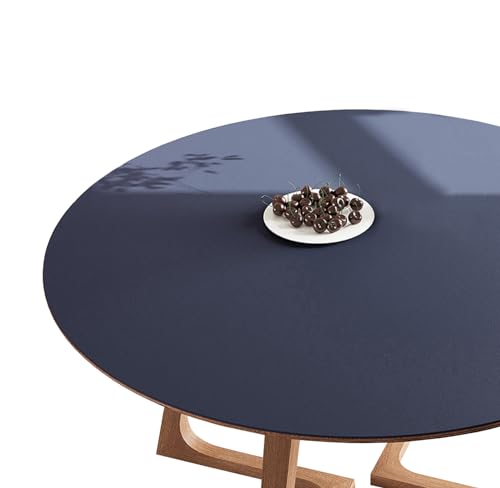 CIEEIN CIEHT PU Tischdecke Tischmatte Schreibtisch Tischfolie Schutzfolie Tischfoli Tischschutz Matte Single Side Wasserdicht Dark Blau Rund 45cm von CIEEIN CIEHT