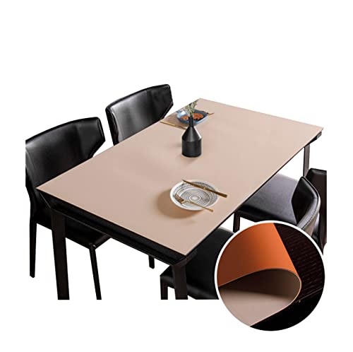 CIEEIN CIEHT PU Tischdecke Tischmatte Schreibtisch Tischfolie Schutzfolie Tischfoli Tischschutz Matte Wasserdicht Apricot+Orange 80 * 160cm von CIEEIN CIEHT