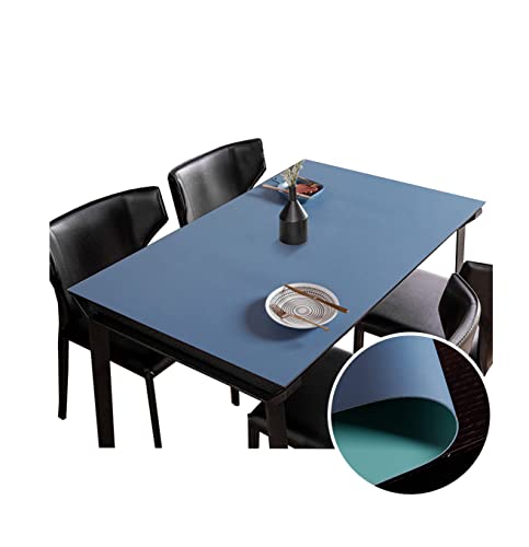 CIEEIN CIEHT PU Tischdecke Tischmatte Schreibtisch Tischfolie Schutzfolie Tischfoli Tischschutz Matte Wasserdicht Dark Blau+Grün 70 * 140cm von CIEEIN CIEHT