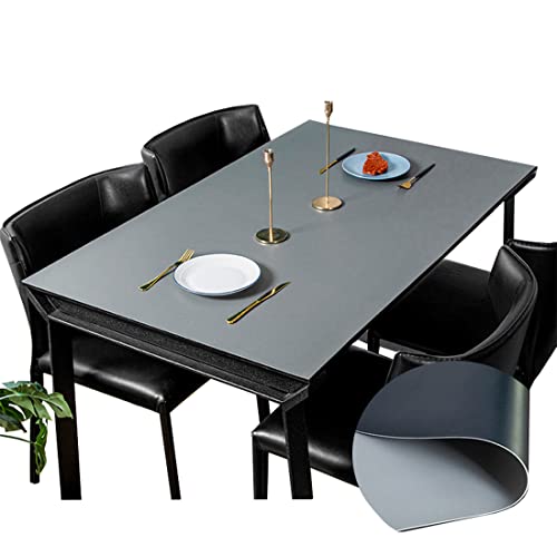 CIEEIN CIEHT PU Tischdecke Tischmatte Schreibtisch Tischfolie Schutzfolie Tischfoli Tischschutz Matte Wasserdicht Schwarz+Grau 60 * 60cm von CIEEIN CIEHT