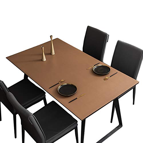 CIEEIN CIEHT PU Tischdecke Tischmatte Schreibtisch Tischunterlage Tischfolie Schutzfolie Tischschutz Wasserdicht Braun 80 * 120cm von CIEEIN CIEHT