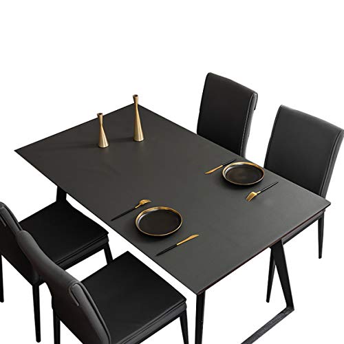 CIEEIN CIEHT PU Tischdecke Tischmatte Schreibtisch Tischunterlage Tischfolie Schutzfolie Tischschutz Wasserdicht Dunkel Grau 60 * 60cm von CIEEIN CIEHT