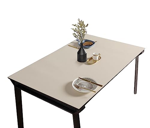 CIEEIN CIEHT PU Tischdecke Tischmatte Schreibtisch Tischunterlage Tischfolie Schutzfolie Tischschutz Matte Wasserdicht Gold+Kaffee 85 * 160cm von CIEEIN CIEHT