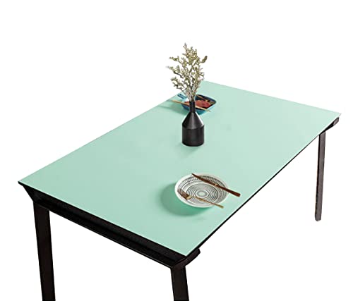 CIEEIN CIEHT PU Tischdecke Tischmatte Schreibtisch Tischunterlage Tischfolie Schutzfolie Tischschutz Matte Wasserdicht Grün+Blau 70 * 120CM von CIEEIN CIEHT