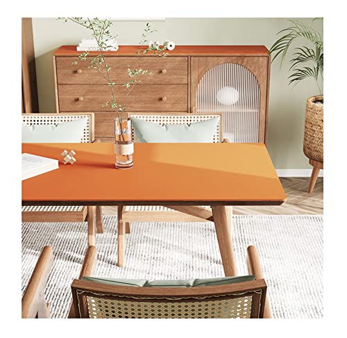 CIEEIN CIEHT PU Tischdecke Tischmatte Schreibtisch Tischunterlage Tischfolie Schutzfolie Tischschutz Matte Wasserdicht Orange 40 * 80cm von CIEEIN CIEHT