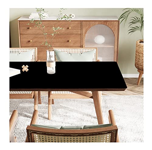 CIEEIN CIEHT PU Tischdecke Tischmatte Schreibtisch Tischunterlage Tischfolie Schutzfolie Tischschutz Matte Wasserdicht Schwarz 50 * 120cm von CIEEIN CIEHT