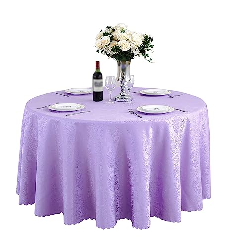 CIEEIN CIEHT Polyester Tischdecke Schreibtisch Tischtuch Tischwäsche Tischfolie Tischschutz Couchtisch Küchentischabdeckung Tafeltuch Pattern Hell Volett 180cm von CIEEIN CIEHT