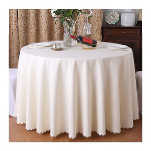 CIEEIN CIEHT Tischdecke Schreibtisch Tischtuch Tischwäsche Couchtisch Küchentischabdeckung Party Hochzeit Tafeltuch Rund Beige 340cm von CIEEIN CIEHT