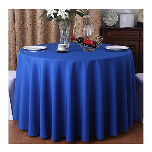 CIEEIN CIEHT Tischdecke Schreibtisch Tischtuch Tischwäsche Couchtisch Küchentischabdeckung Party Hochzeit Tafeltuch Rund Dunkel Blau B 220cm von CIEEIN CIEHT