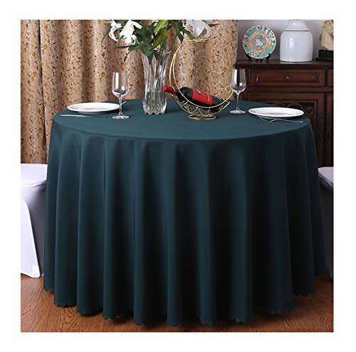 CIEEIN CIEHT Tischdecke Schreibtisch Tischtuch Tischwäsche Couchtisch Küchentischabdeckung Party Hochzeit Tafeltuch Rund Grün Dunkel 180cm von CIEEIN CIEHT