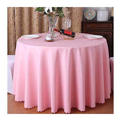 CIEEIN CIEHT Tischdecke Schreibtisch Tischtuch Tischwäsche Couchtisch Küchentischabdeckung Party Hochzeit Tafeltuch Rund Pink 180cm von CIEEIN CIEHT