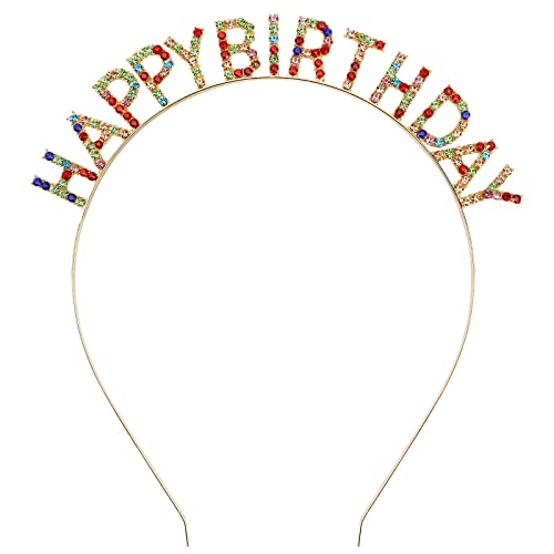 CIEHER Geburtstag Krone Geburtstag Stirnband, Happy Birthday Stirnband für Frauen Geburtstag Hut, Geburtstag Mädchen Krone, Geburtstag Tiara für Frauen Mädchen Happy Birthday Krone Geburtstag Dekorationen, Tolle Geschenke von CIEHER