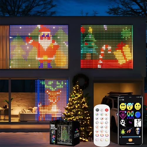 CILIENG Vorhang Lichter, 400LEDs Curtain Lights, Dynamisch DIY Smart LED Vorhang 300+ Modi, Lichterkette mit Fernbedienung/APP, RGB LED Lichtervorhang für Weihnachten Party Innen Deko(3mx3m) von CILIENG