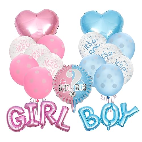 1 Satz Ballon zum Aufdecken des Geschlechts Ballonbogen-Set in Roségold Konfetti girl or boy ballon shower ballon Ballons zum Aufdecken des Geschlechts des Babys Latexballons CIMAXIC von CIMAXIC