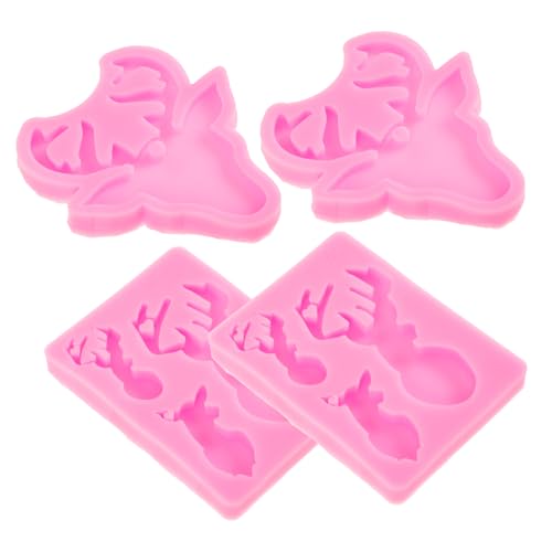 1 Satz Elch-hirsch-kopfform Hersteller Bausatz Mini-hunde-leckerli-form Silikonform Würfel Dackel Kette Leckerbissen Für Kleine Hunde Handguss-sets Paar Hülse Schuss Kieselgel Rosa CIMAXIC von CIMAXIC