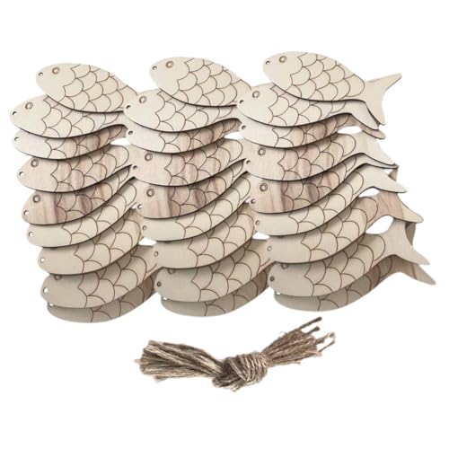 1 Set Holz Fischornamente Tier DIY Fisch Bastel Geschenkanhänger Leere Fisch Ausschnitt Holz Hängeschilder Holz Ornamente Zum Basteln Fisch Holzausschnitt Fisch Bastelarbeiten CIMAXIC von CIMAXIC