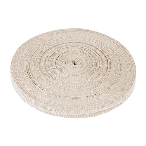 2cm Baumwollband bastelzeug the craft party decoration schulterhalter schultertrage Schrägband zum Nähen Leinen Paillette Stoff einfaches Gurtband Taschengurtband Baumwolle Beige CIMAXIC von CIMAXIC