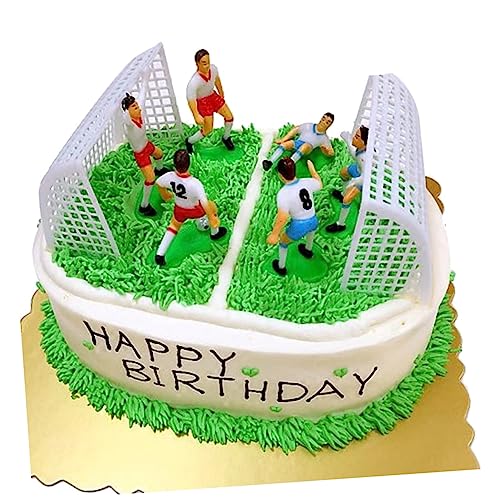 8 Stück Lebensmittel-Deko Baseball-Dekorationen Cupcake- -Picks Cupcake-Topper Fußball-Party-Dekorationen Fußball-Kuchenaufsatz Fußball-Kuchendekoration von CIMAXIC