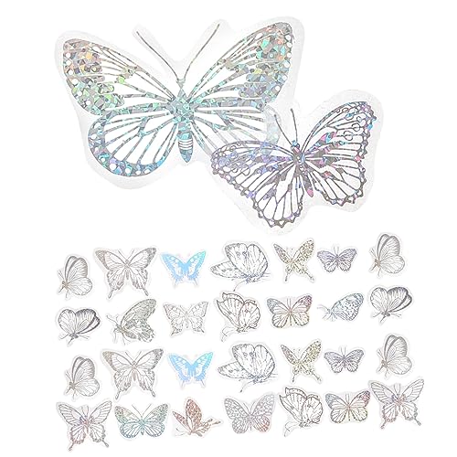 CIMAXIC 1 Lasergeprägte Aufkleber Karte holografischer Aufkleber Aufkleberanzeige Album hologramm sticker holographic sticker Scrapbooking-Aufkleber Handkontoaufkleber das Haustier Silver von CIMAXIC