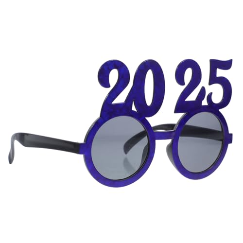 CIMAXIC 1 Paar 2025 Brille Glitzer-Zahlenbrille Partydekorationen für das neue Jahr Spaßbrille party zubehör Feuergläser Kostümzubehör für das neue Jahr Partybrillen für das neue Jahr Abs von CIMAXIC