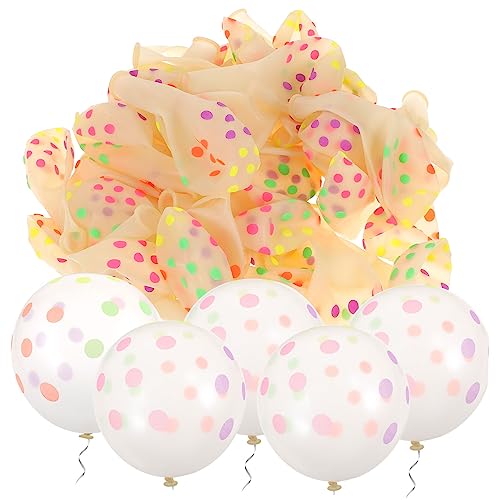 CIMAXIC 1 Packung fluoreszierender Ballon hochzeitsballons hochzeitsluftballons Ballondekoration umweltfreundliche luftballons Gepunkteter Ballon Latexballon Neon-Partyzubehör Neonballons von CIMAXIC