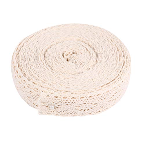 CIMAXIC 1 Rolle 10 Baumwollspitze tischdecke makramee blumenmuster Kleidungsdekoration decor verkleidung Quaste Hochzeit Spitzenbesatz Bastelspitze nähen Sofakissen Spitze Baumwollfaden von CIMAXIC