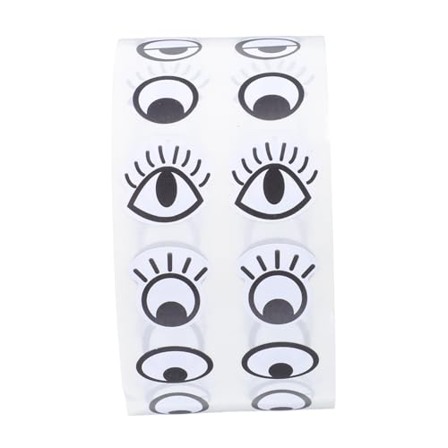 CIMAXIC 1 Rolle Cartoon-Augen-Aufkleber Augen selbstklebende Aufkleber Cartoon-Aufkleber-Etiketten aufkleber rolle aufkleber handwerkliche Augen Autoaufkleber Auge Papier Black von CIMAXIC