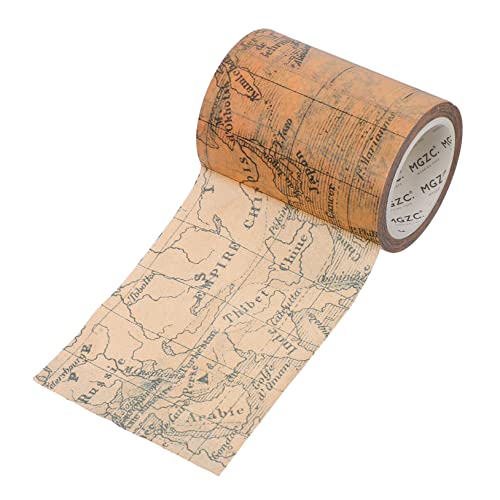 CIMAXIC 1 Rolle Handbuch und Klebeband Papier Nachfüllungen für Spender doppelt weltkarte scheckheft bastelbedarf home decor unikal hausdeko aufkleber DIY Klebeband Washi-Tape Bastelband von CIMAXIC