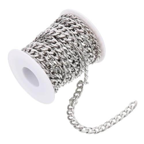 CIMAXIC 1 Rolle NK Kette Ringe verdrehte Bausätze Männer Halskette Kette Stand edelstahlketten schmuckherstellung halsreif verlängerte Ketten Halskette DIY Ketten Rostfreier Stahl Silver von CIMAXIC