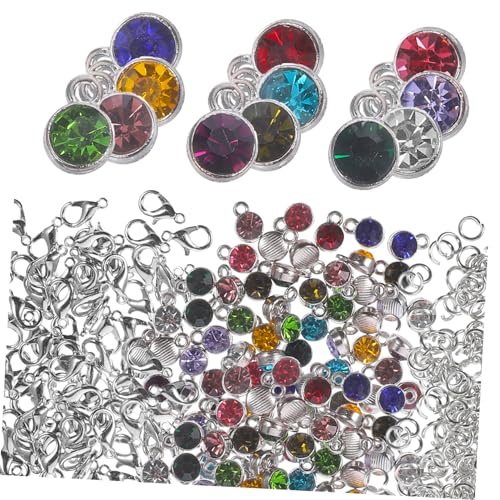 CIMAXIC 1 Satz Geburtsstein-anhänger Schmuckständer Reize Befestigungselemente Anhänger Für Halsketten Perlen Goldene Creolen Anhänger Für Die Schmuckherstellung Schließe Silver Legierung von CIMAXIC