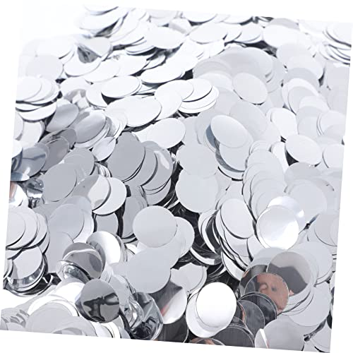 CIMAXIC 1 Satz Rundes Papier Werfen Ballon Dekorationen Konfetti Aufdecken Hochzeitsstreuung Tortenstreuer Für Den Hochzeitstisch Partyzubehör Girlande Tischstreuung Silver Aluminiumfolie von CIMAXIC