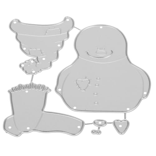 CIMAXIC 1 Satz Schneemann-messerform Schneiden Sie Schablonen Zum Selbermachen Stanzformen Schneemann Geschnittene Schablonen Abs Nicht Schneemann-ausstecher Netz Silver Kohlenstoffstahl von CIMAXIC