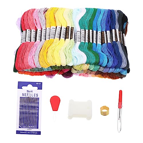 Stickgarn-set Mit Handstickgarn Und Freundschaftsarmbandschnur Inklusive Stickwerkzeuge Und Diy-stickzubehör Für Diverse Nähprojekte Stickgarn-set Mit Handstickgarn Und Freundschaftsarmbandschnur Inklusive Stickwerkzeuge Und Diy-stickzubehör Für Diverse Nähprojekte von CIMAXIC