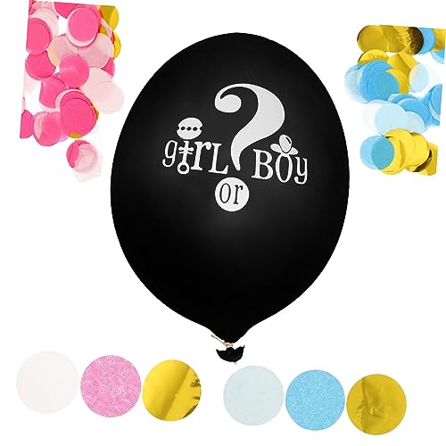 CIMAXIC 1 Set Gender Reveal Ballons Für Junge Oder ädchen Jumbo Latex Ballons Mit Konfetti Dekoration Für Geschlechterenthüllung Partybedarf Für Babygeschlechtserkennung von CIMAXIC