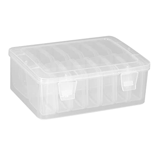 CIMAXIC 1 Set Transparente Schmuckaufbewahrungsbox Tragbarer Organizer Mit Multi Fächern Für Schmuck Bastelmaterial Und Kleinteile Einstellbare Sortierbox Perfekt Für Reisen Und von CIMAXIC