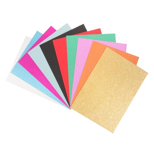 Karton-glitzerpapier 10er-pack Glänzendes Bastelpapier A4 Scrapbooking-papier Für Jungen Und Mädchen von CIMAXIC