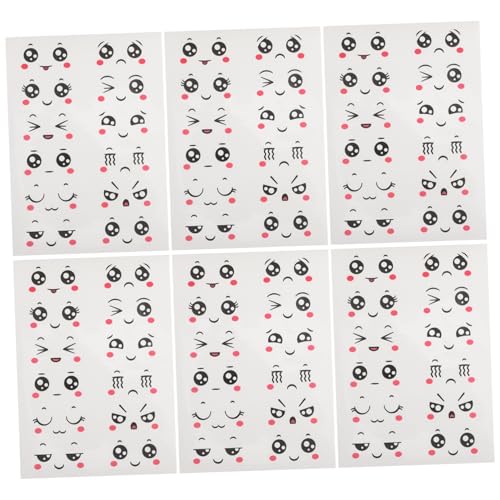 CIMAXIC 10 Blatt Selbstklebende Osteraufkleber Für Eier Mit Niedlichen Gesichtsausdrücken Und Augenaufklebern Zum Basteln Selbstklebende Augen Mund Aufkleber von CIMAXIC