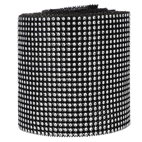 CIMAXIC 10 Meter Glänzendes Strassband 24 Reihen Schwarzes Rhinestone Rollenband Für DIY Handwerksprojekte Hochzeitsdekoration Bastelbedarf Kreative Gestaltung Von Vasen Und von CIMAXIC