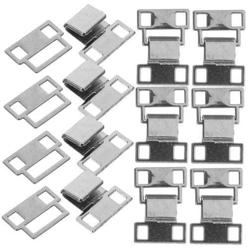 CIMAXIC 10 Sets Metall Nähset Für Kleidung Unsichtbare Karabinerhaken Hosenknöpfe Nähhaken Und Ösen Riegelschnalle Haken Zum Aufnähen Nähset Mit Haken Und Ösen Taillen Nähklammern von CIMAXIC