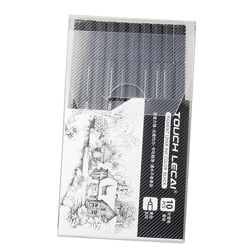 CIMAXIC 10 Stk Hookline-Stift schreibkladde büroartikel office supplies journaling stifte wachsmalstift stickbuch stifte zeichnen Unterschriftsstift Journalstift neutraler Filzstift Black von CIMAXIC